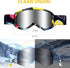 Kids Ski Goggles, Snowboard Goggles for Youth Boys Girls, OTG Anti-fog Goggles with Non-Slip Strap