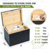 Golf Scorecard Collection Box with 5 Wooden Dividers - Organizer for Scorecards, Photos, Keepsakes; Great Gifts for Dads