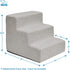 Best Pet Supplies Foam Pet Steps Cover for Small Dogs & Cats, 3-Step Portable Ramp for Couch & High Bed (Sand)