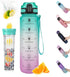 Opard 30oz/32oz Sports Water Bottle with BPA Free Tritan, Leak Proof Flip Top Lid, Reusable Plastic for Gym and Outdoor