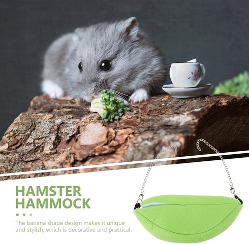 Hammock 2pcs Hammock Toyvian Hamster Hanging Bed and Warm Cotton with Hooks, Banana-Shaped Hanging Nest for Small Pets