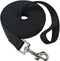 Nylon Dog Leash for Small Medium Large Dogs, 15ft 20ft 30ft 50ft Long Puppy Lead for Obedience Training, Black (1" x
