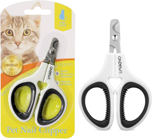 OneCut Pet Nail Clippers - Professional Cat & Kitten Claw Trimming Clippers, Sharp & Safe for Small Pets