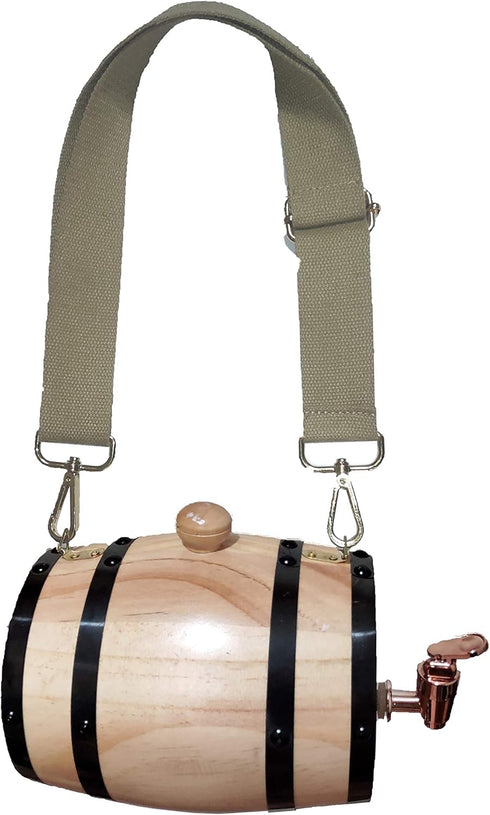 St Bernard Rescue Barrel Collar, Whiskey Barrel Ornament, 1/2 Liter Size Keg with Adjustable Hoops for Saint Bernard