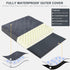 MIHIKK Waterproof Dog Beds, Large Orthopedic Crate Bed with Removable Washable Cover, Egg-Crate Foam, Anti-Slip Bottom,