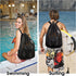 WANDF Swim Bag Mesh Drawstring Backpack for Swimming, Gym, and Workout Gear