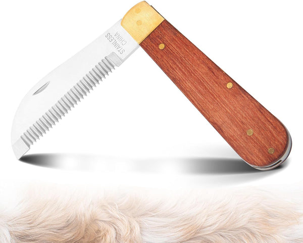 Hand Stripping Tools for Dog Grooming, Shedding Blade Stripping for Horses, Right-Handed Fold Up Design
