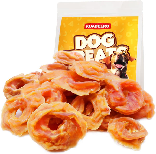 Chicken Rings Dog Treats, Natural Chicken Breast Jerky Rawhide-Free Soft Chews Healthy