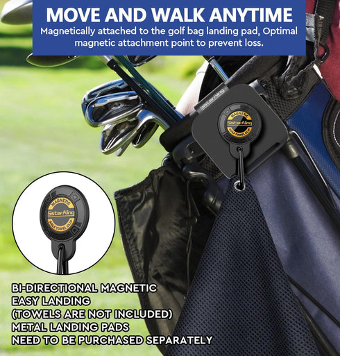 Magnetic Clip for Golf Towel, Removable Industrial Strength Accessories for Strong Hold on Carts or Clubs