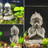 Aquarium Statue Monkey King Decorations | Asian Buddha Fish Tank Collectible Figurines, Cement Safe Aquarium Decor