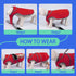 MIGOHI Reflective Waterproof Dog Coat, Medium, Red, Fleece Lined