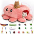 Cat Tunnel Bed with 20 Cat Toys, Collapsible Play Tunnel for Indoor