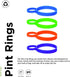 Klean Kanteen Pint Ring 4 Pack, Multi Color, 4 CT