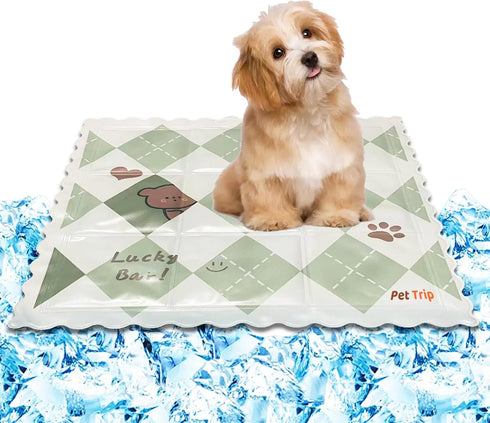 PetTrip Pet Cooling Mat & Sleeping Pad, Self Cooling Non-Toxic Gel Pad for Dogs & Cats, Long-Lasting Coolness - 13.78"