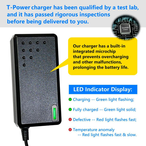 T POWER 24V 2A 203 205 208 220 HP0060W(L2)-M T550-Red T550-Blue 2 Charger for Aotedor Wheelchair Lithium Folding Chair