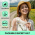 Waterproof Bucket Rain Hat, Outdoor Fishing Hat for Men Women, Foldable UV Protection Sun Hat for Summer Beach Hiking