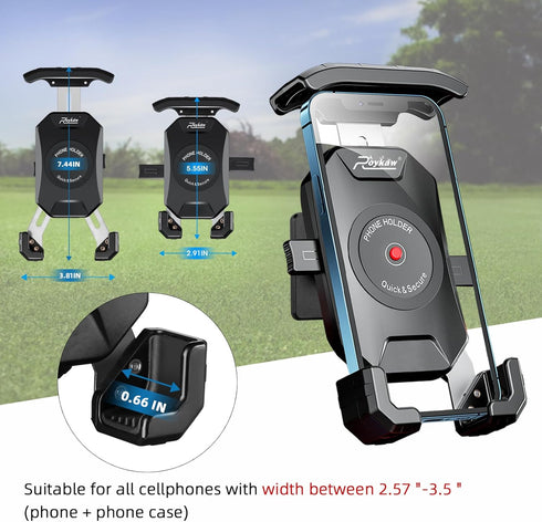 Roykaw Golf Cart Magnetic Phone Holder Mount for EZGO/Club Car/Yamaha, 360° Rotatable, One-Handed Use