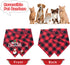 Malier 2-Pack Christmas Dog Bandanas, Classic Buffalo Plaid Triangle Bibs for Small to Large Dogs & Cats
