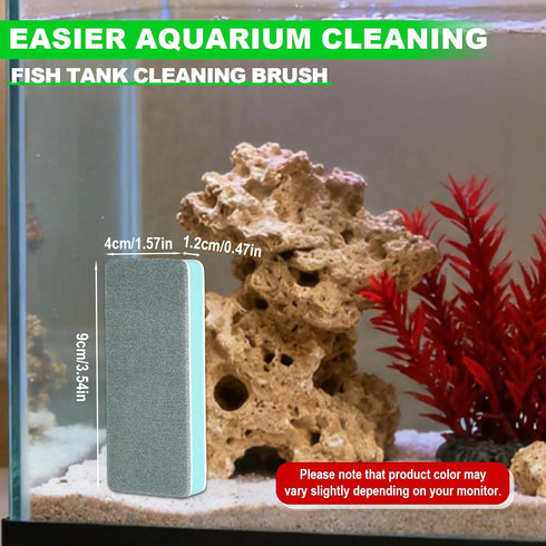Sinbana 4pcs Double-Sided Fish Tank Cleaning Brushes, EVA Aquarium Sponge Brush Scrubber Cleaner Fish Tank Cleaning