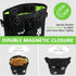 Dog Treat Pouches for Training, Large Pouch with Built-in Poop Bag Dispenser and Dog Clicker - Black Pattern