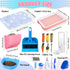 19 Set Pcs Rabbit Starter Kit Small Bunny Litter Box Rabbit Grooming Kit Water Bottle Bunny Toys Hay Feeder Bowl
