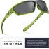 Nitrogen Polarized Wrap Around Sport Sunglasses, UV400, for Men Women, Driving Fishing Running