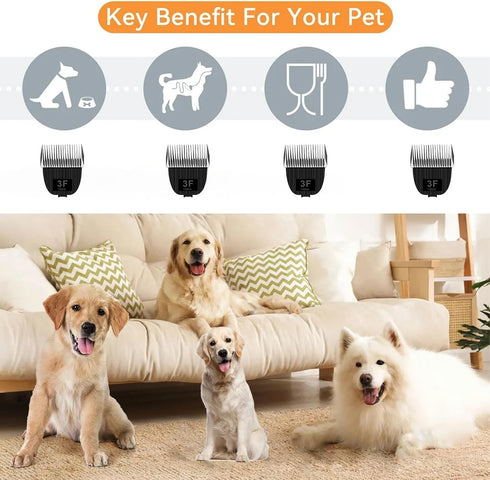 P1 Vacuum,Size-3F 1/2"(13mm),Made Replacement Blade for nebot Pro Pet Grooming Kit & Cut Length of Ceramic Blade
