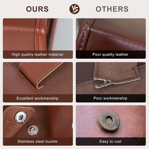 Golf Accessory Set All in One Bag with High-Grade Leather Case, Golf Balls, Tees, Cleaning Brush, Scorer, Range Finder,