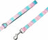 Blueberry Pet Summer Sparkle Dog Leash, 5 ft x 5/8", Small Size, Nautical Ocean Mermaid Scales Print in Pink and Blue