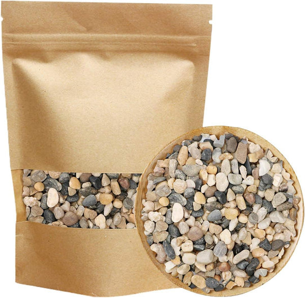 River Rocks Stones, Natural Decorative Mixed Color Pebbles for Fish Tank Gravel, Small Garden Rocks for Landscaping