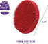 Paw Brothers Soft Rubber Curry Brush for Dogs, Gentle Bristles for Grooming, Red, 2.8 Inch, Reducing Shedding