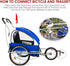 Veemoon Universal Bike Trailer Hitch Connector Bicycle Trailer Coupler Attachment Cycling Adapter Accessories