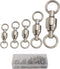 Saltwater Heavy Duty Ball Bearing Swivel Set, Fishing Snap Swivels for Big Game Tackle Spinner Connector