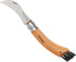 Opinel No. 08 Mushroom Knife, Beechwood Handle, Curved Blade, Made in France