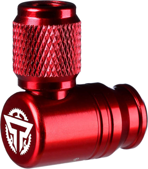 Turbulent CO2 Bike Tire Inflator Set, Presta and Schrader Valve Compatible Quick Air Pump Tool
