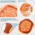 Durable Non-Slip Slow Feeder Dog Bowls, 2 Cups, Orange, BPA Free, Puzzle Feeder for Puppy and Small Dogs