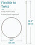 Pawfly Large Stainless Steel Wire Keychain Cable, 5 Inch/10 Inch, Available in 20/50/100 Pack