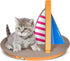 FluffyDream Cat Condo Scratcher Post, Sailboat Shape Cat Scratching Lounge Bed, 21.26x13.78x15.75 inch