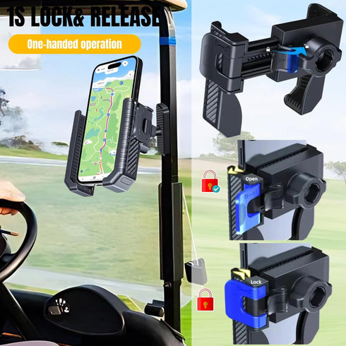Byfowin N52 Yamaha,360 Magnetic Golf Cart Phone Holder: Magnet Golf Cart Phone Mount Compatible with EZGO Club Car
