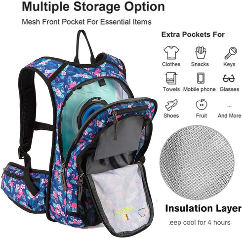 Hydration Backpack with 3L Bladder for Men & Women - Thermal Insulation Daypack