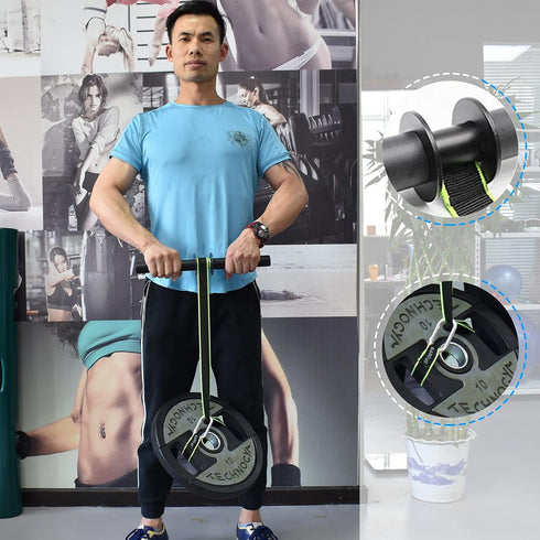 Forearm Wrist Roller Fitness Blaster, Arm Exerciser Wrist Trainer for Muscle Strength Workouts with Non-Slip Cushion