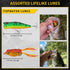 GOTOUR Fishing Lures Accessories Kit with Tackle Box, Fishing Hooks Minnow Crankbait Frog Popper Lure Worm Fishing