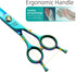Fenice Peak 7.5'' Green Curved Dog Grooming Scissors - Ergonomic Offset Handle, 440C Durable and Sharp Trimming Shears