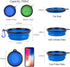Portable Pet Travel Dog Bowls, 2 Pack Convenient Collapsible Bowls for Dogs and Cats with Carabiners