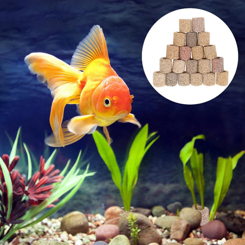 Aquatic Water Plant Fixed Ring, Aquarium Plant Pot Fixed Holder, Fish Tank Plant Weights -Floating Accessories for Aquarium Landscape Ceramic Plant, 20 pcs