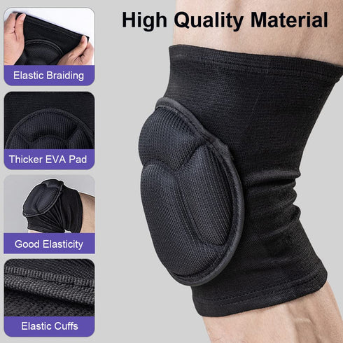 Knee Pads for Women & Men, Basketball Volleyball Wrestling Gear Soft Knee Protectors