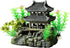 Classical Temple Aquarium Decorations, Asian Castle Thematic Safe Resin Ornaments with Plastic Plants for Fish Tank