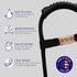 ActiveDogs Service Dog Handle, 12 inch Solid Core Aluminum, T-Shape or Round, Made in USA with Rubber Grip