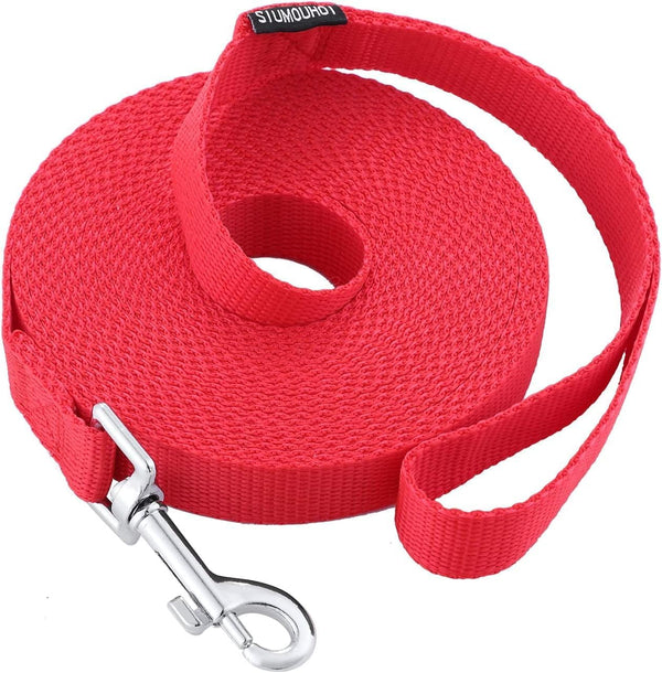 15ft to 50ft Dog/Puppy Obedience Recall Training Agility Lead, Great for Training, Play, Camping, or Backyard (30 Feet,