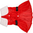 Christmas Dog Dress, Santa Claus Velvet Skirt Outfit for Small Medium Dogs Cats, Cute Holiday Apparel